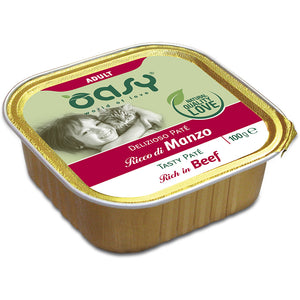 OASY TASTY PATE Hrana pentru pisici adulte, Pate cu Vita 100g