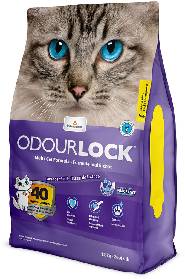 ODOURLOCK Multi-Cat Lavander Formula, nisip pt pisici, cu lavanda 