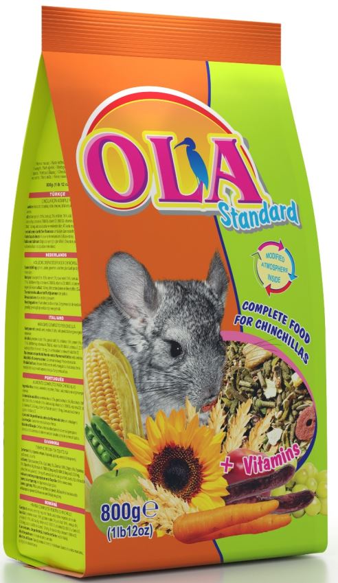 OLA Standard + Vitamins Hrana completa pentru sinsila 800g