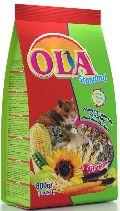 OLA Standard + Vitamins Hrană completă pt hamsteri, şoricei şi gerbili 800g - Maxi-Pet.ro