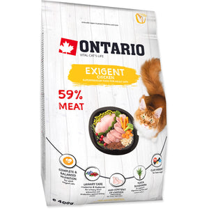 ONTARIO Hrana uscata pentru pisici adulte, Exigent 400g
