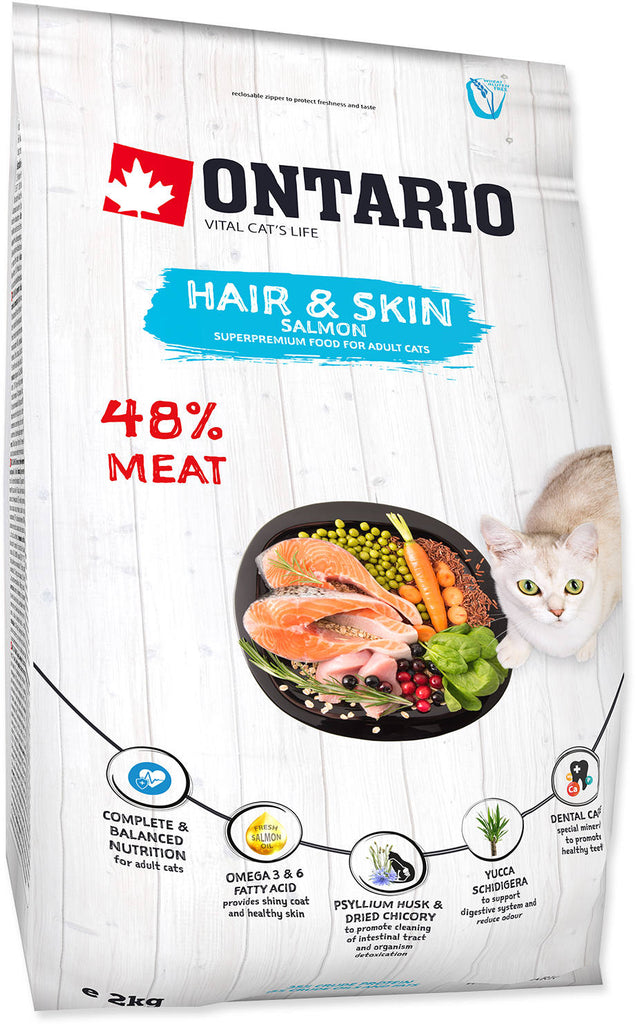 ONTARIO Hrana uscata pentru pisici adulte, Hair&Skin 