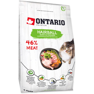 ONTARIO Hrana uscata pentru pisici adulte, Hairball 400g