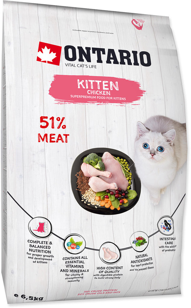 ONTARIO KITTEN Hrana uscata pentru pisicute, cu Pui 