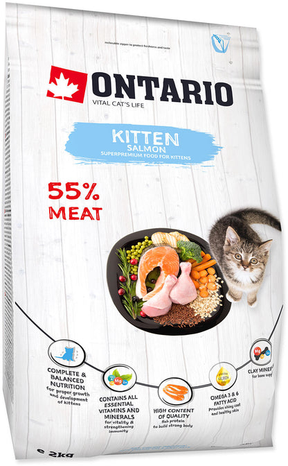 ONTARIO KITTEN Hrana uscata pentru pisicute, cu Somon 
