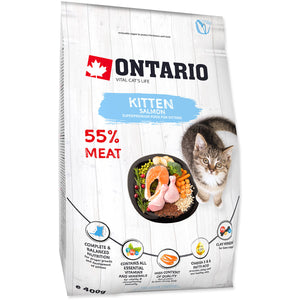 ONTARIO KITTEN Hrana uscata pentru pisicute, cu Somon 400g