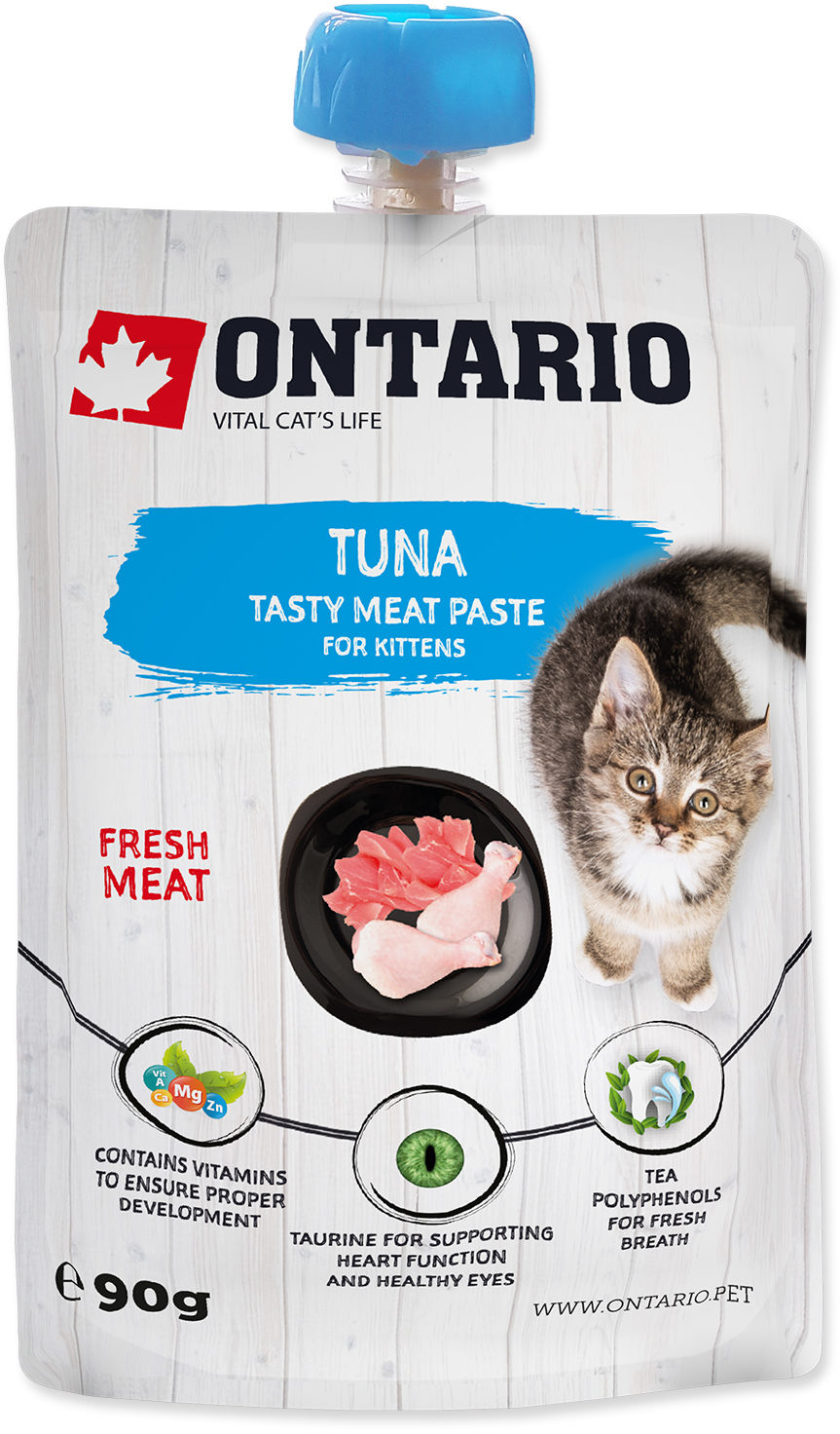 ONTARIO KITTEN Pasta pentru pisicute, carne proaspata de Ton 90g