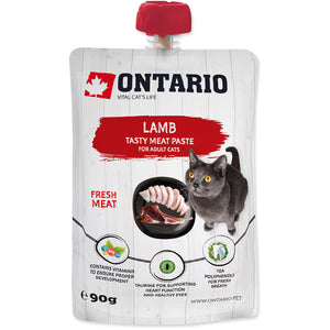 ONTARIO Pasta pentru pisici adulte, carne proaspata de Miel 90g