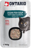 ONTARIO Plic pentru pisici adulte, Supă cu Peşte Oceanic şi Legume 40g
