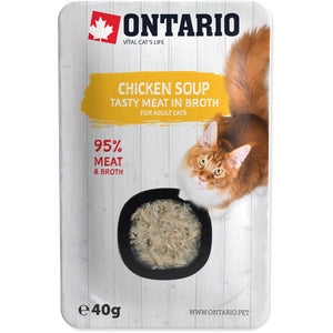 ONTARIO Plic pentru pisici adulte, Supa cu Pui si Legume 40g