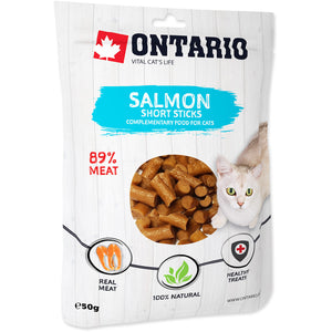 ONTARIO Recompensa pentru pisici adulte, Mini Sticks cu Somon 50g