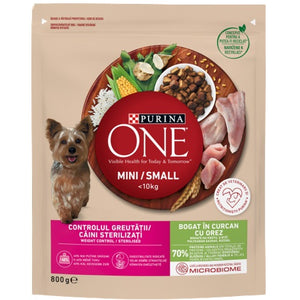 PURINA ONE Mini Hrana uscata pentru caini Curcan/Orez 800g