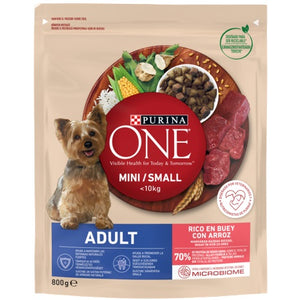 PURINA ONE Mini Hrana uscata pentru caini Vita/Orez 800g