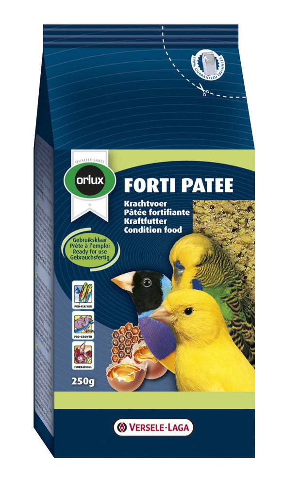 ORLUX Forti Patee Hrană cu ou şi miere pt peruşi, canari, păsări exotice 250g - Maxi-Pet.ro
