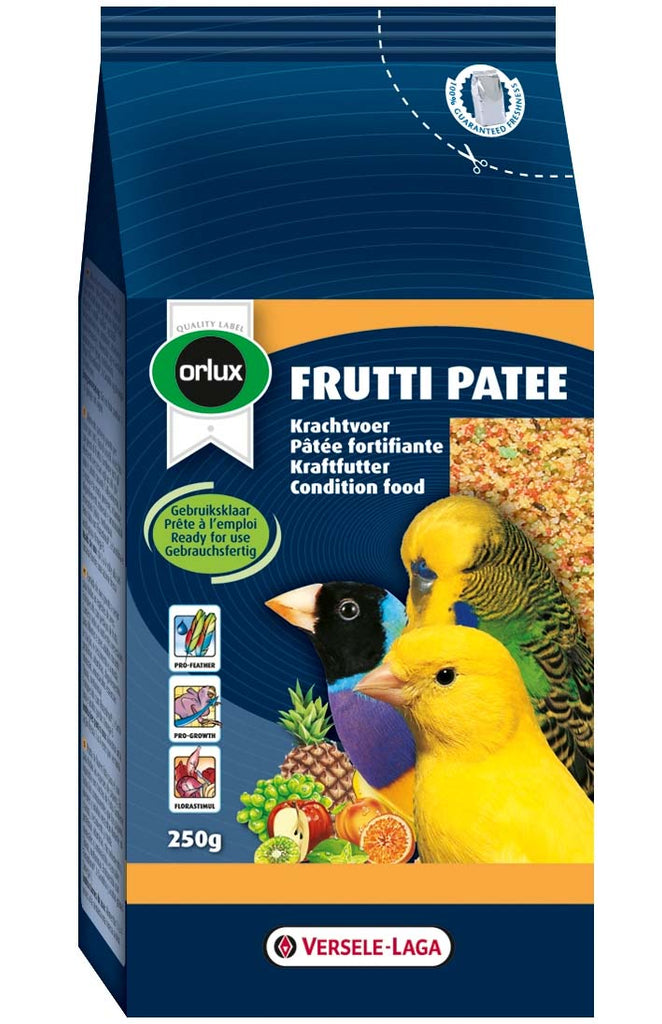 ORLUX Frutti Patee Hrană umedă cu fructe pt toate tipurile de păsări 250g - Maxi-Pet.ro