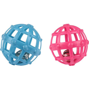 OUTLET FLAMINGO Jucarie pentru pisici Minge cu clopotel, 5,1cm, diverse culori