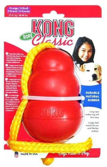 OUTLET KONG Jucarie pentru caini Classic cu Funie XL 62,5cm, 27-41kg