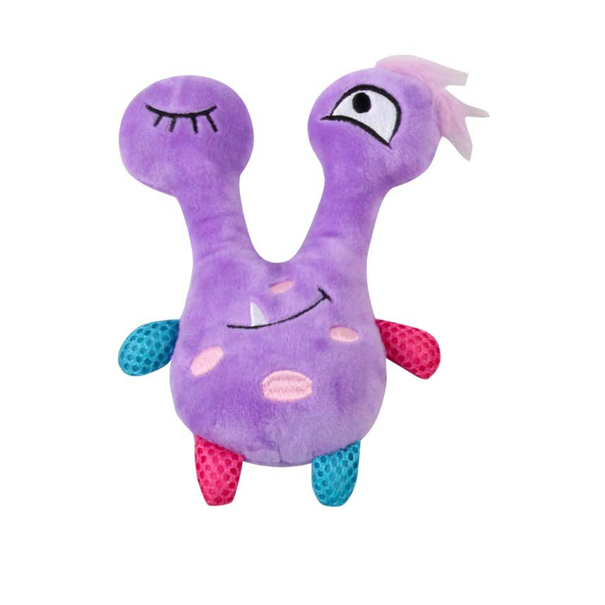 OUTLET PAWISE Vivid Life Jucarie pt caini Little Monster, din plus, Violet, 19cm