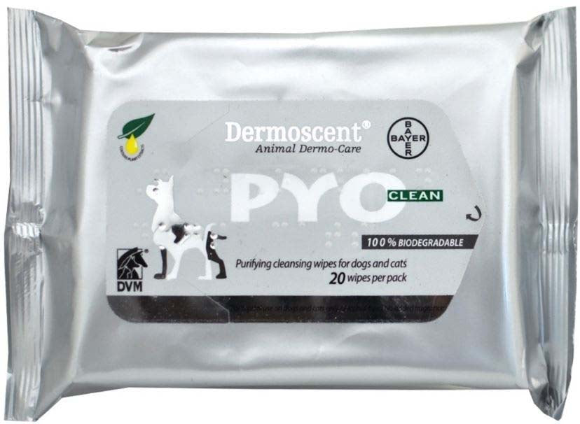 DERMOSCENT PYO Wipes Servetele umede pt caini si pisici, ingrijire 20 buc/pachet