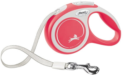 FLEXI Lesa retractabila NEW COMFORT XS cu banda 3m/pana la 12kg, Rosu