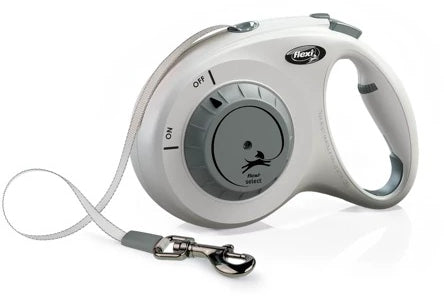 FLEXI Lesa retractabila SELECT cu maner reglabil, cu banda 0-7m/pana la 25kg Gri