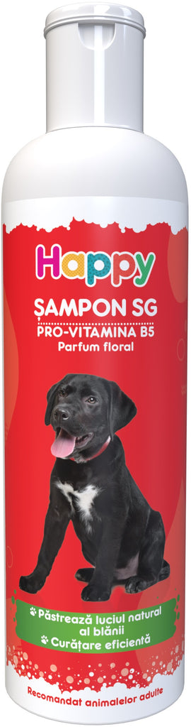 PASTEUR Sampon Happy pentru caini si pisici, cu Provit. B5, parfum floral 200ml