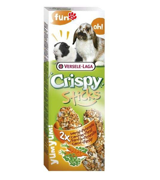 VERSELE-LAGA Crispy Sticks pt iepuri si porcusori Morcov/Patrunjel, 2bucati,110g