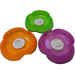 PAWISE Castron pentru pisici Floare, plastic, 200ml, diverse culori, 16x16x4cm