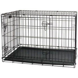 PAWISE Cusca din metal pentru caini, demontabila, 62x43,5x50cm, Negru
