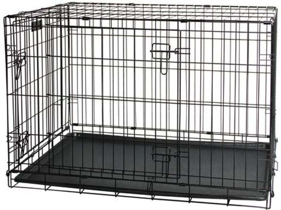 PAWISE Cusca din metal pentru caini, demontabila, 62x43,5x50cm, Negru