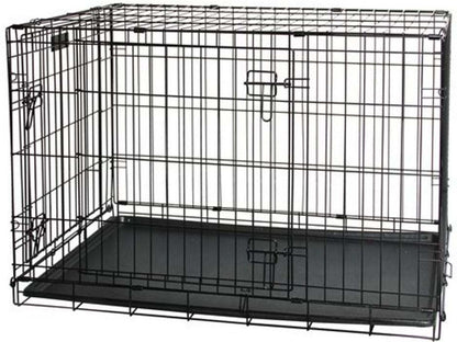PAWISE Cusca din metal pentru caini, demontabila, Negru