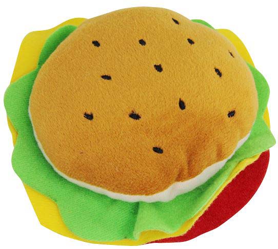 PAWISE Jucarie pentru caini, Yummy Yummy Hamburg, din plus 12cm