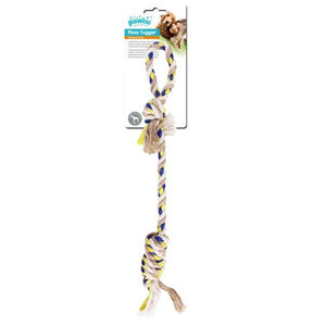 PAWISE Jucarie pentru caini Floss Tugger bumbac Loop&Knot, 48cm