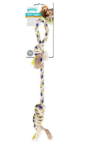 PAWISE Jucărie pentru câini Floss Tugger bumbac Loop&Knot, 48cm - Maxi-Pet.ro