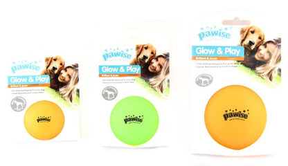 PAWISE Jucarie pentru caini Minge luminoasa din vinilin S 5,5cm