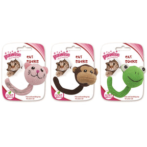 PAWISE Jucarie pentru pisici Cap de Animal cu Iarba Pisicii, diverse modele,12cm