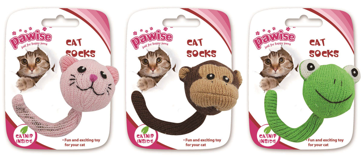 PAWISE Jucarie pentru pisici Cap de Animal cu Iarba Pisicii, diverse modele,12cm