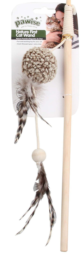 PAWISE Jucarie pentru pisici Undita cu minge,35cm