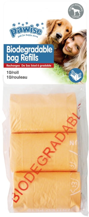 PAWISE Saci igienici biodegradabili pentru colectare excremente, 3role x 10 buc - Maxi-Pet.ro
