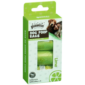 PAWISE Saci igienici pentru colectare excremente 15x32x19cm, Lime