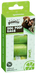 PAWISE Saci igienici pentru colectare excremente 15x32x19cm, Lime
