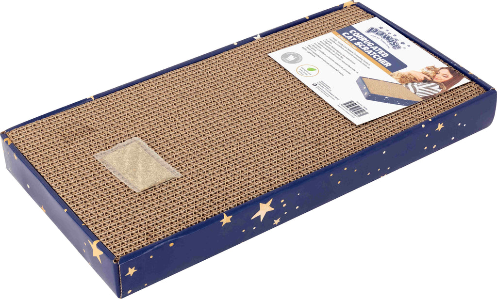 PAWISE Suport pentru ascutit ghearele, din carton, Catnip, 47x24x4,5cm