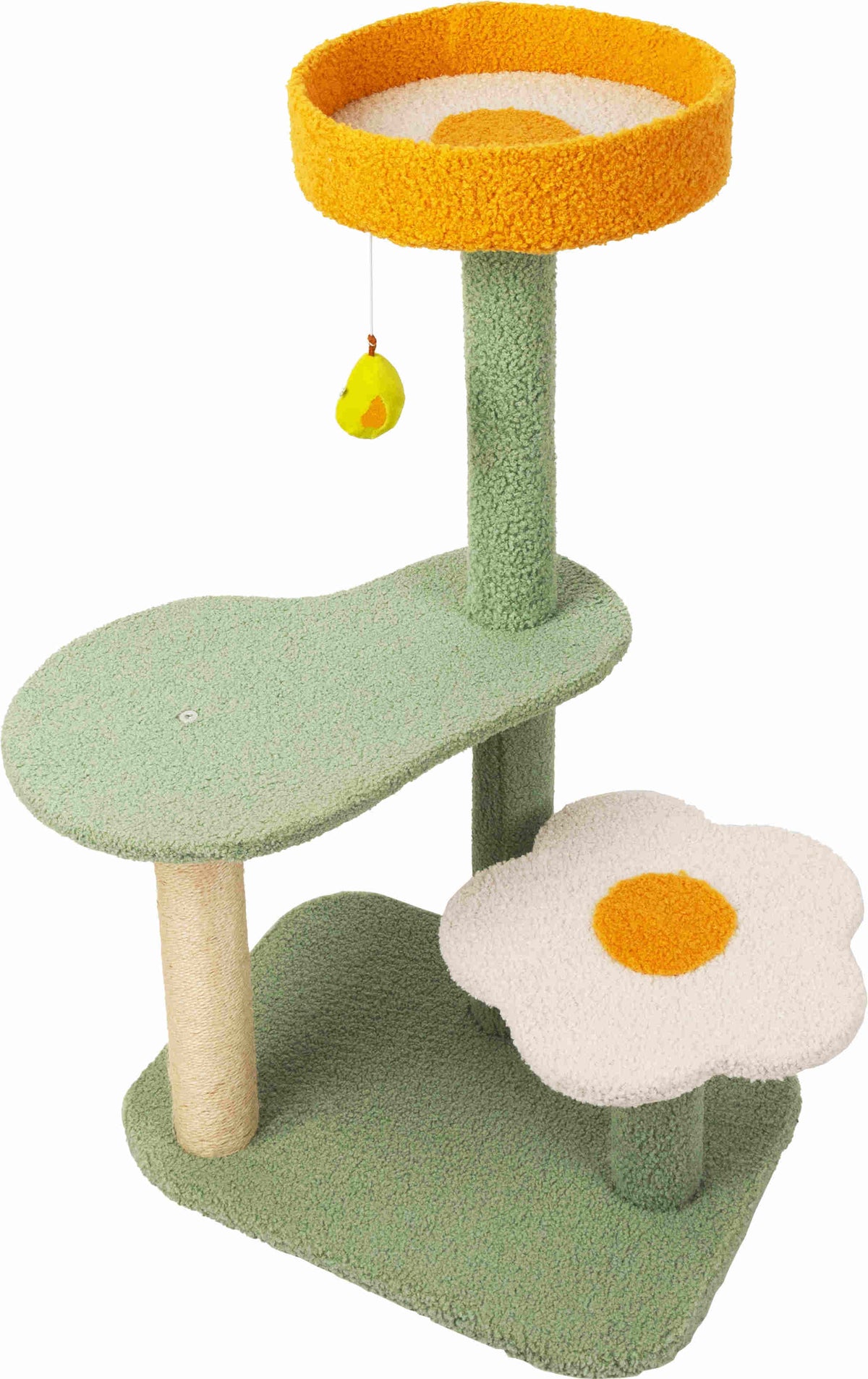 PAWISE Suport pentru ascutit ghearele, Turn cu Floare 49x37x92cm