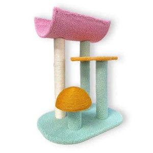 PAWISE Suport pentru ascutit ghearele, Turn de odihna cu ciuperca, 51x36x63cm