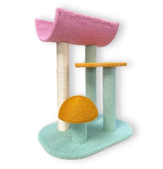 PAWISE Suport pentru ascutit ghearele, Turn de odihna cu ciuperca, 51x36x63cm