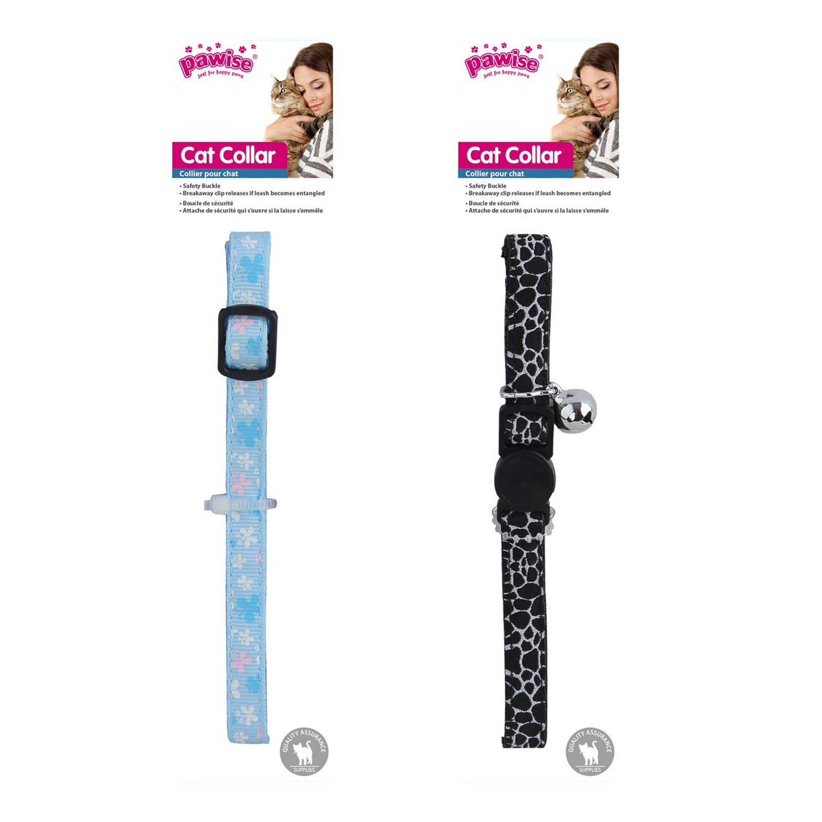 PAWISE Zgarda pentru pisici Black&White 30cm
