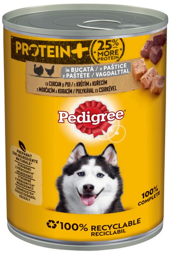 PEDIGREE Conserva pentru caini Adult, cu Pui si Curcan 800g