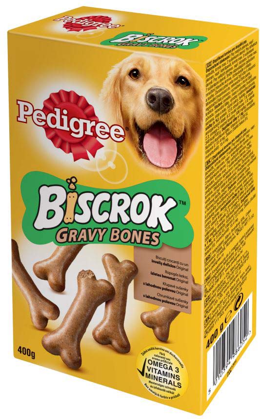 PEDIGREE Delicii pentru caini Biscrock Gravy Bones 400g