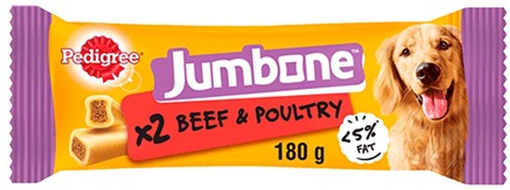PEDIGREE Delicii pentru caini Jumbone Medium Vita si Pasare 180g