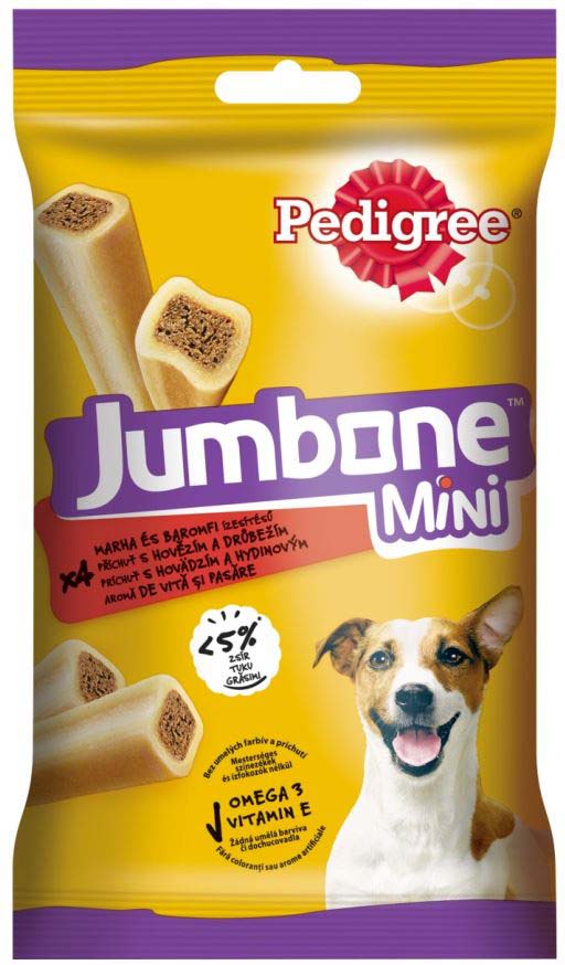 PEDIGREE Delicii pentru caini Jumbone Mini Vita si Pasare 160g